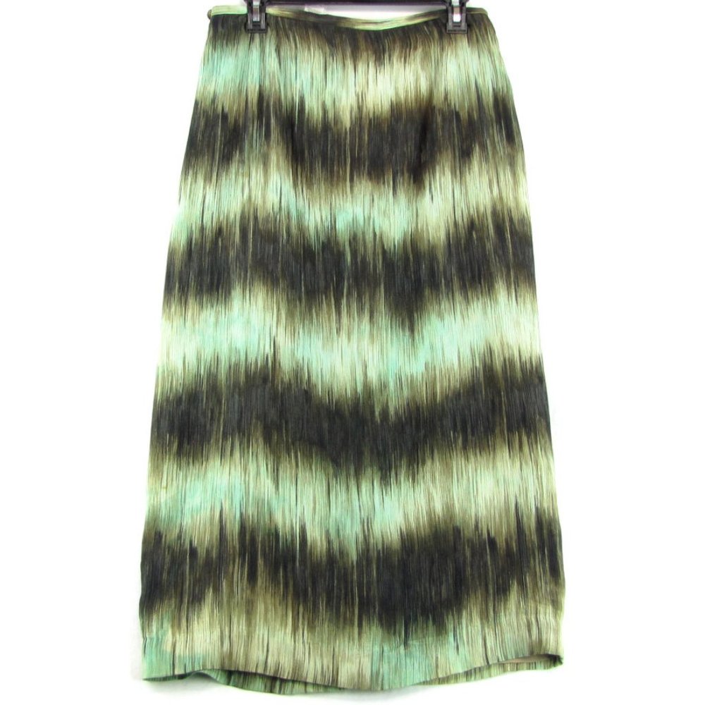 SALE! Silk Tie Dye Green Long Skirt